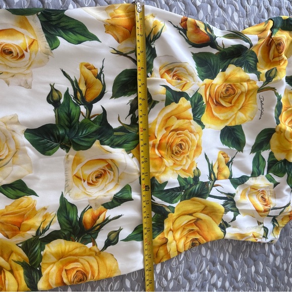 Dolce & Gabbana White Maxi Dress with Yellow Floral Print - Picture 8 of 9